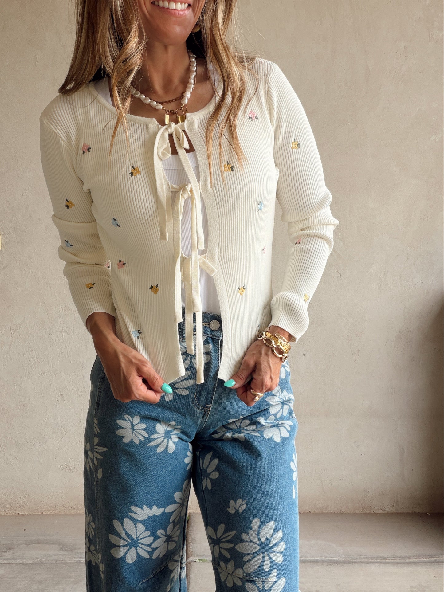 McKell Ribbed Top in Ivory