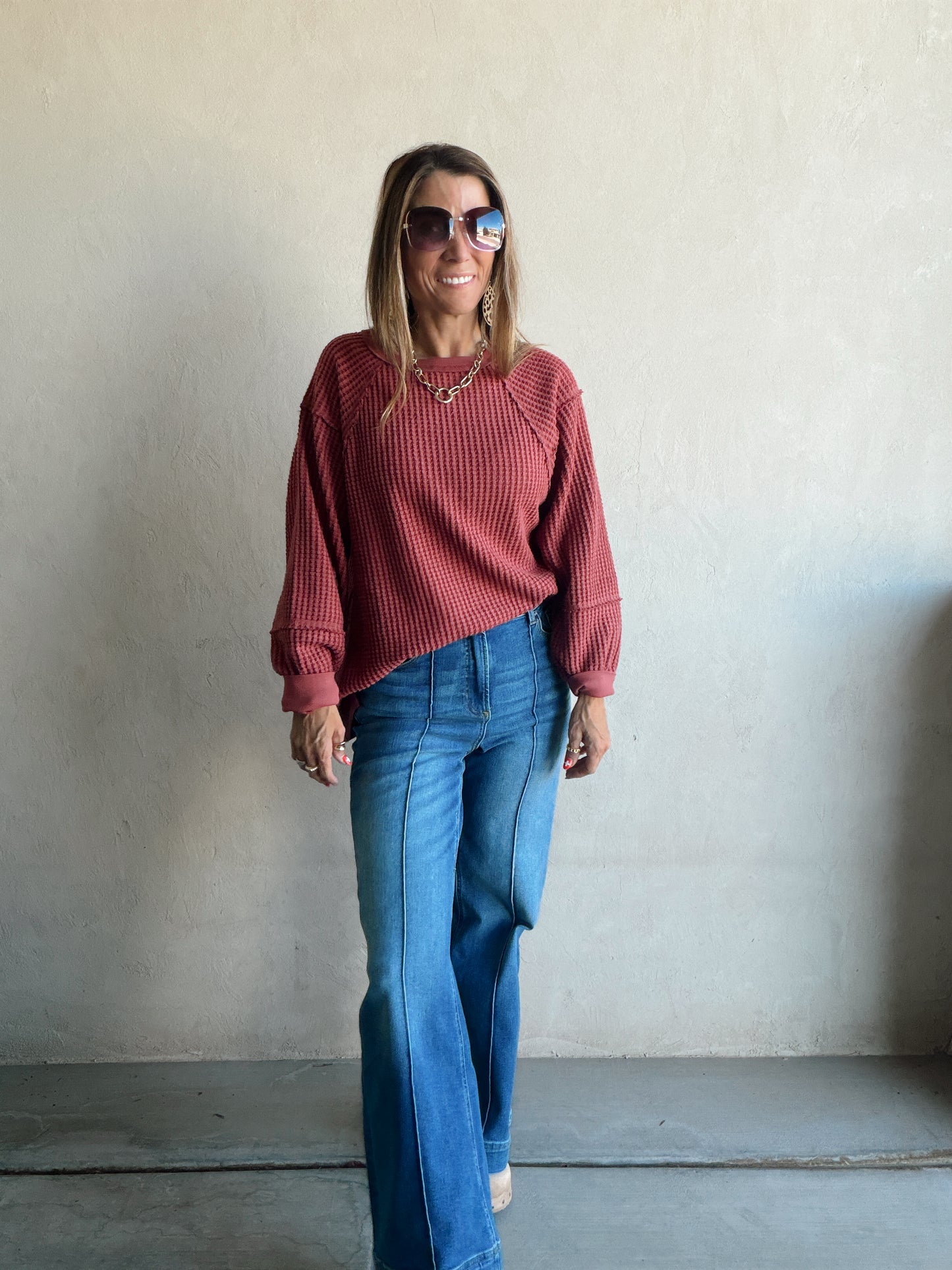 Adalyn Pullover in Burgundy