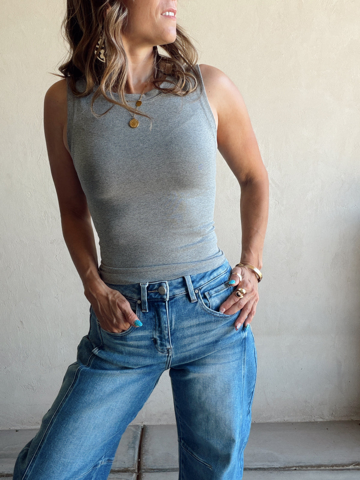 Aubrey Tank in Gray