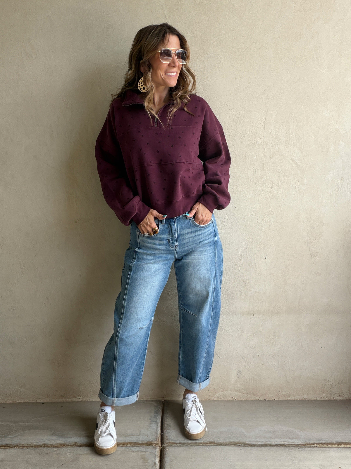 Lilly Medium Wash Barrel Jeans