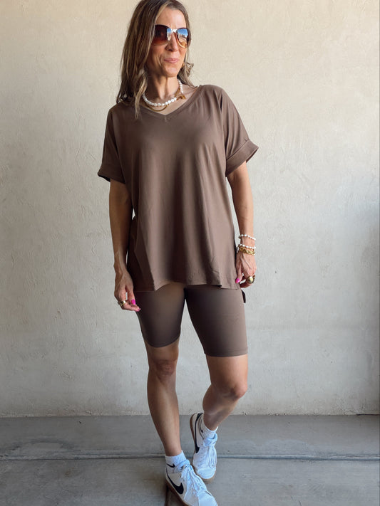 Jillian Heavenly Biker Set in Brown