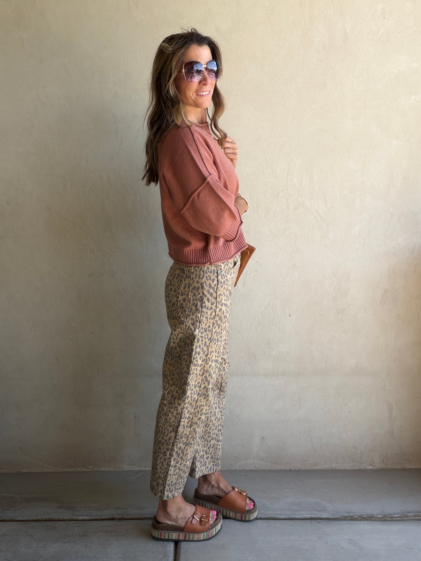 Becca Leopard Barrel Pants