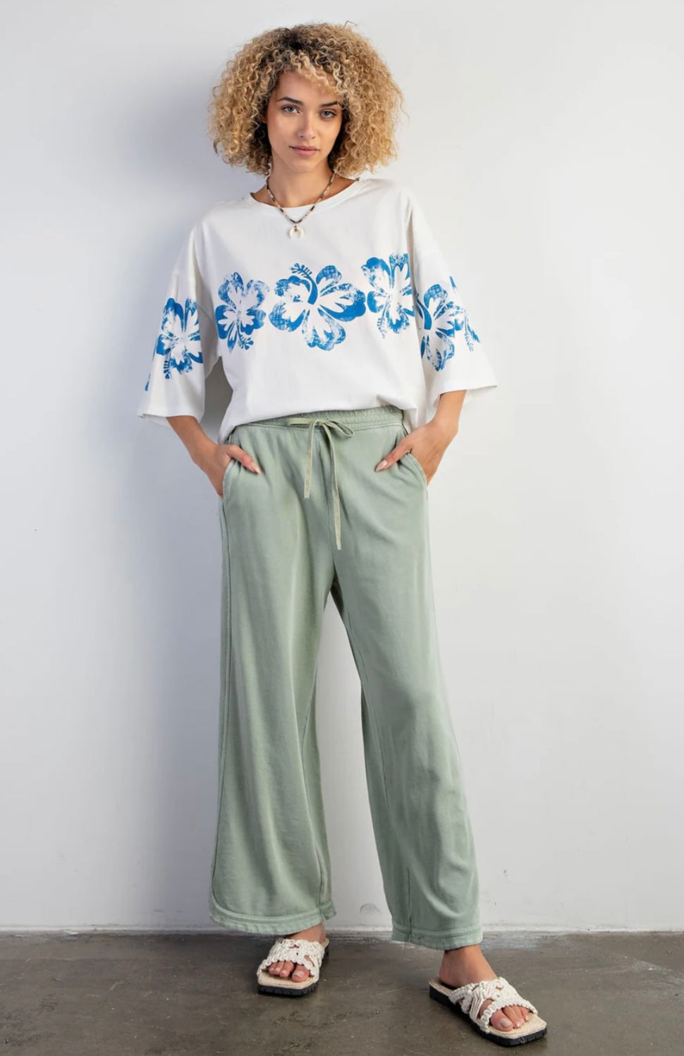 Loverly Palazzo Pants in Sage