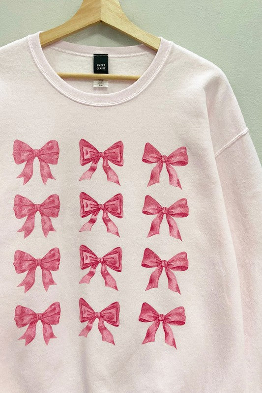 All the Bows Sweatshirt in Pink