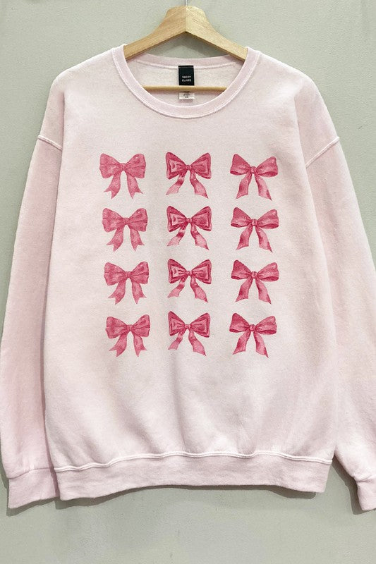 All the Bows Sweatshirt in Pink