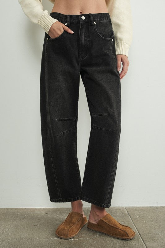 Bailey Barrel Jeans in Black