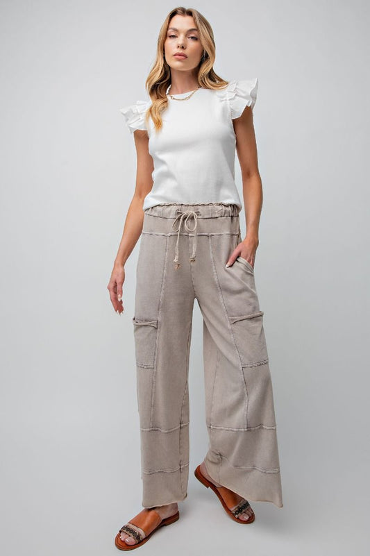 Feeling Good Palazzo Pants in Mushroom