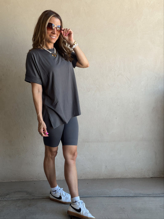 Jillian Heavenly Biker Set in Gray