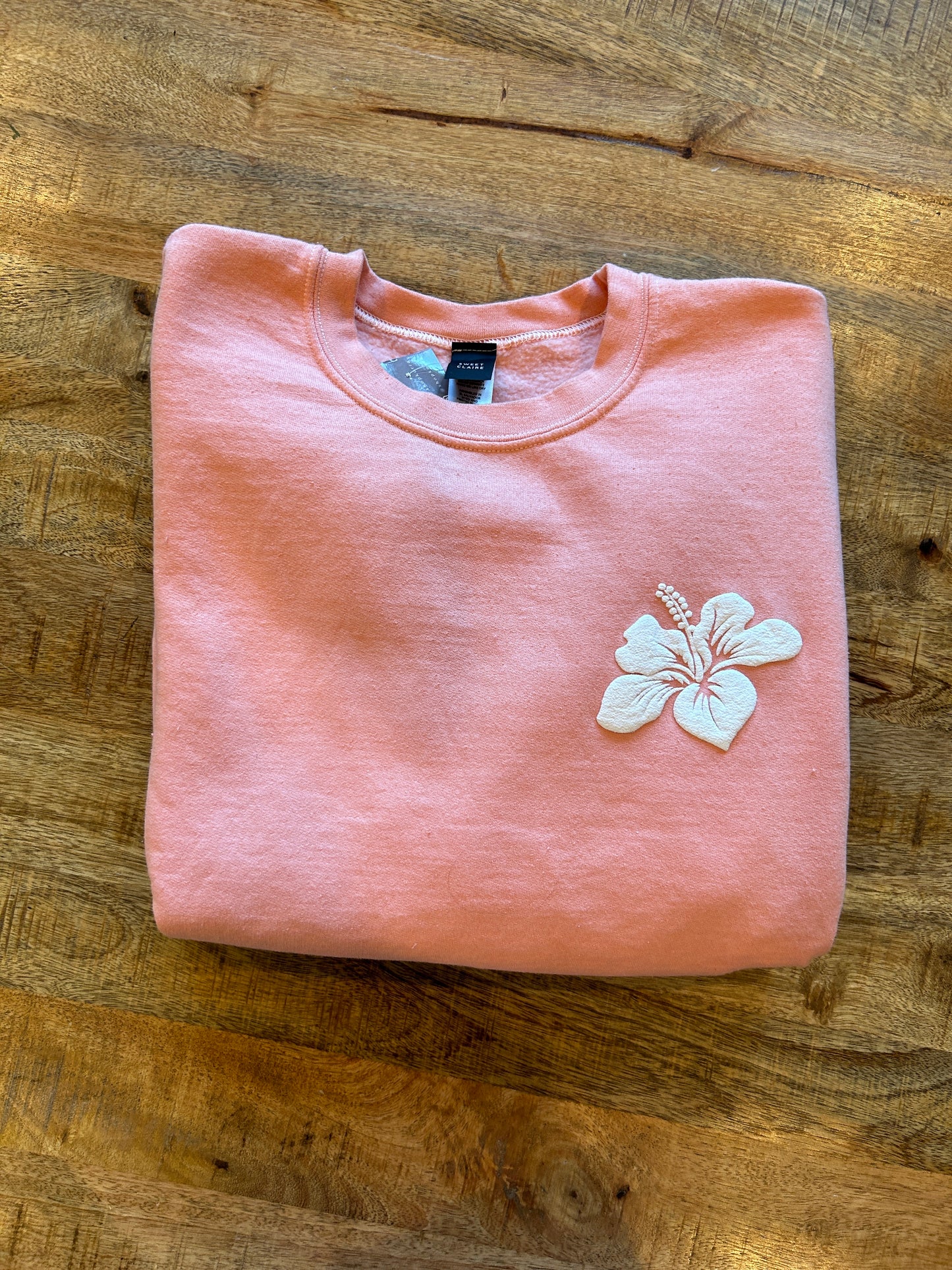 I Hope Something Good Happens to You Today Sweatshirt in Neon Coral