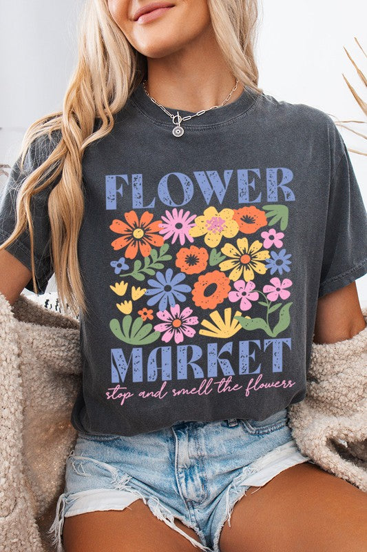 Flower Market Tee in Pepper