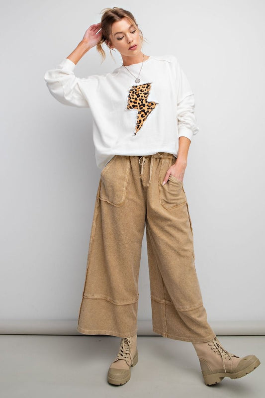 Wide Leg Palazzo Pants in Pretzel