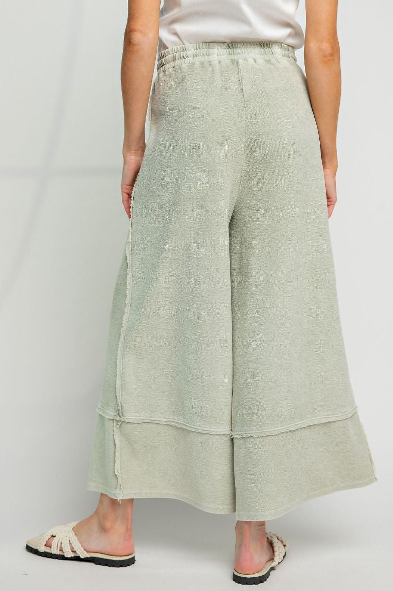 Wide Leg Palazzo Pants in Sage