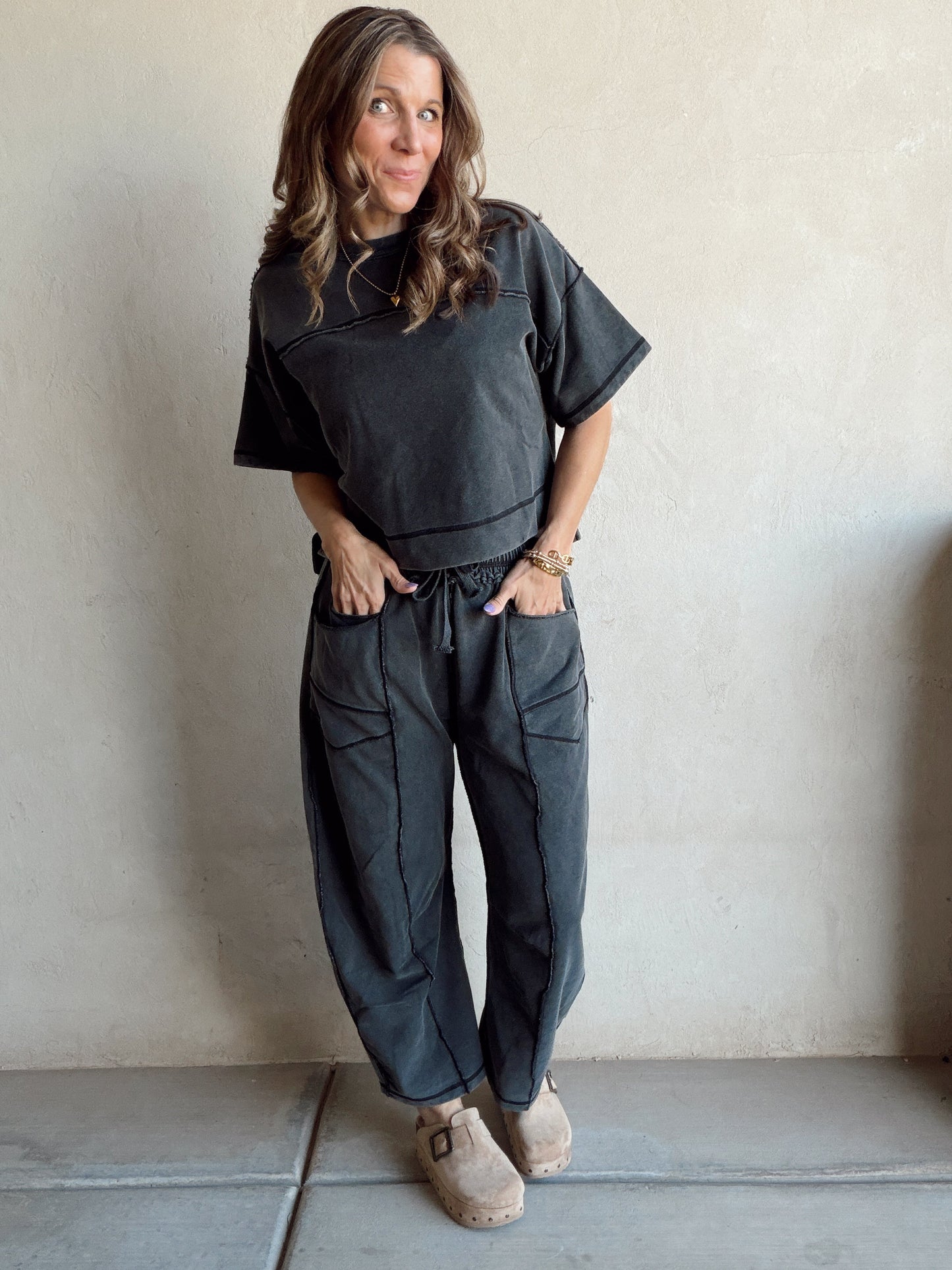 Clara Set in Mineral Washed Black (Won’t Ship Until 12/23)