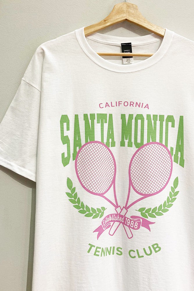 Santa Monica Tennis Club Tee in White