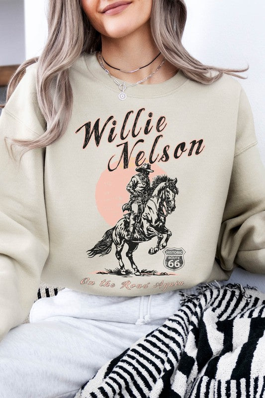 Willie Nelson Sweatshirt in Sand