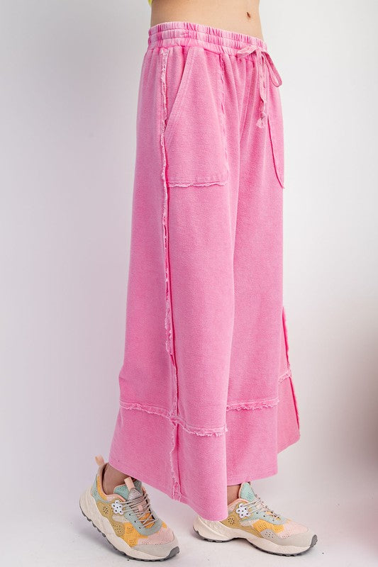 Wide Leg Palazzo Pants in Pink