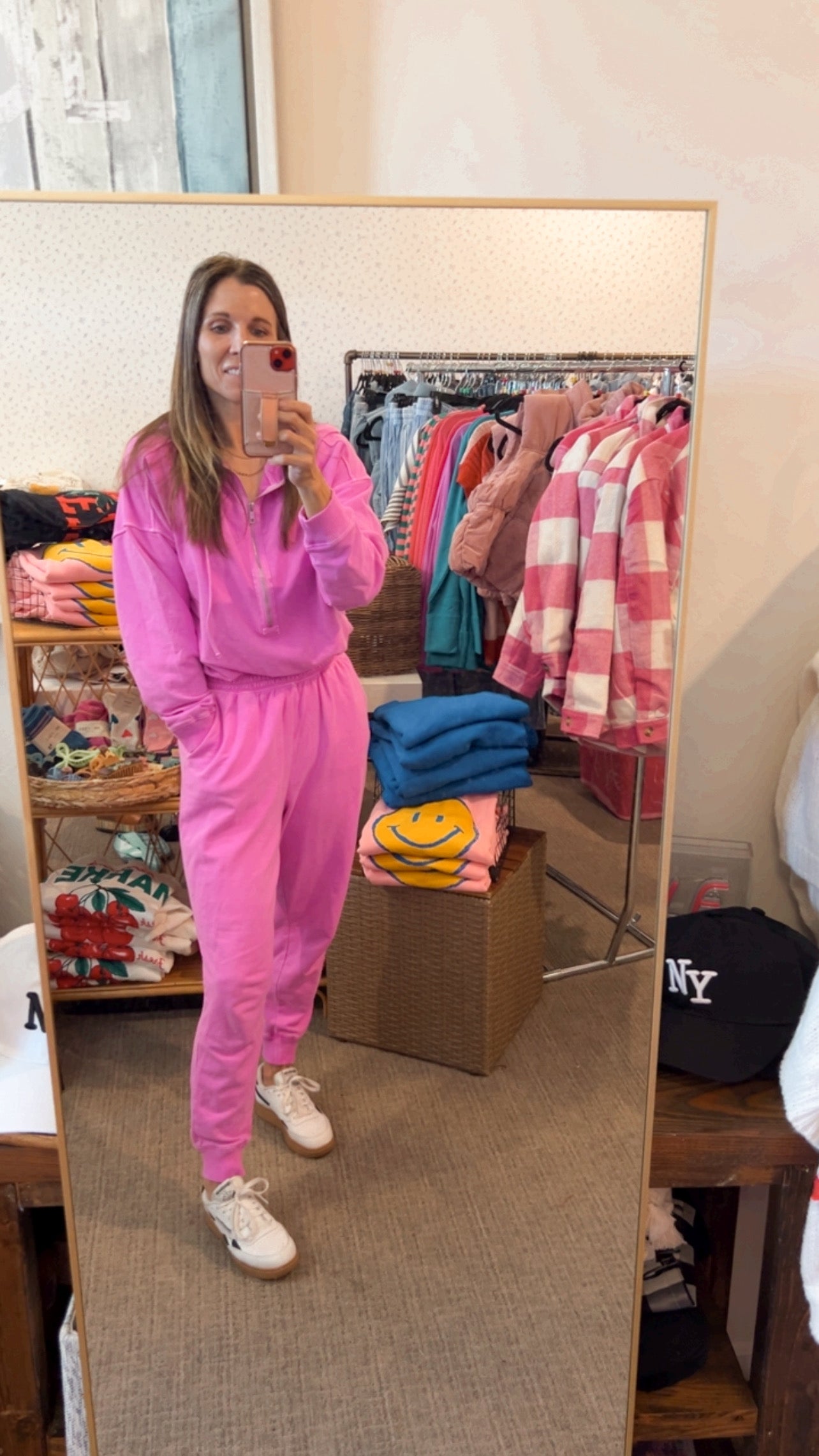 Abby Zip Up Jumpsuit in Fuchsia