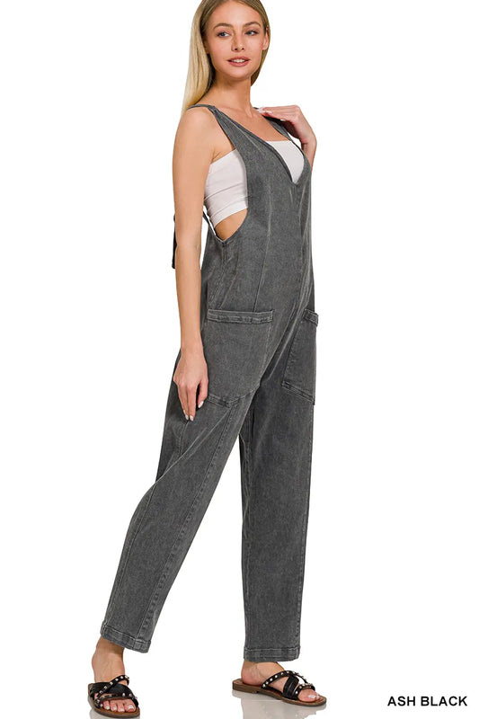 Newbury Overalls in Ash Black