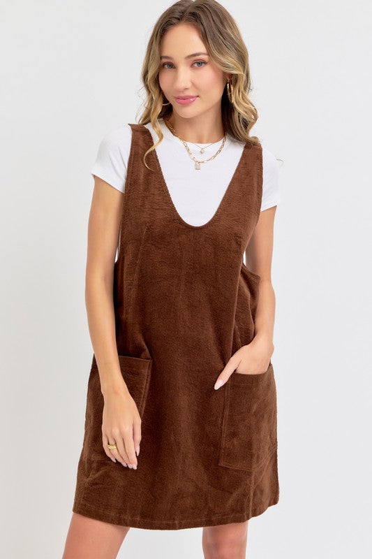 Darla Cordoroy Jumper in Chocolate