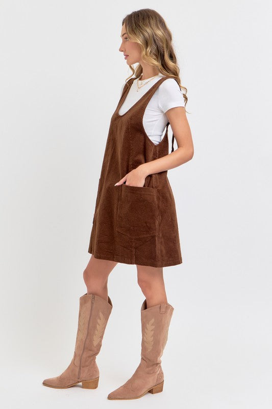 Darla Cordoroy Jumper in Chocolate