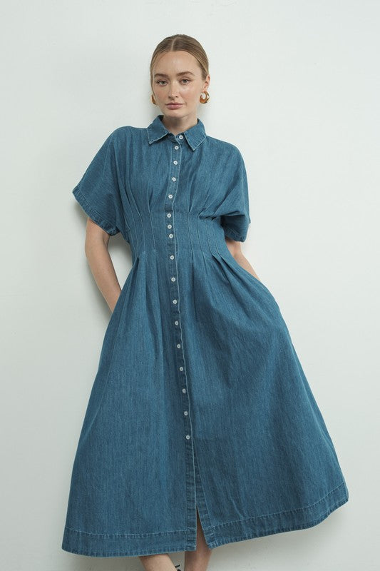 Marsha Dress in Denim