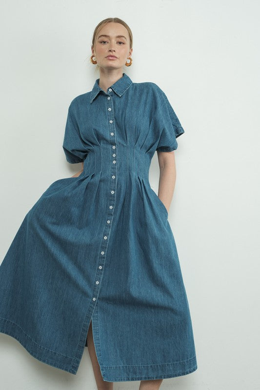 Marsha Dress in Denim