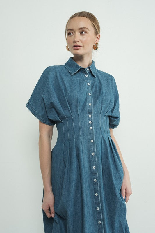 Marsha Dress in Denim