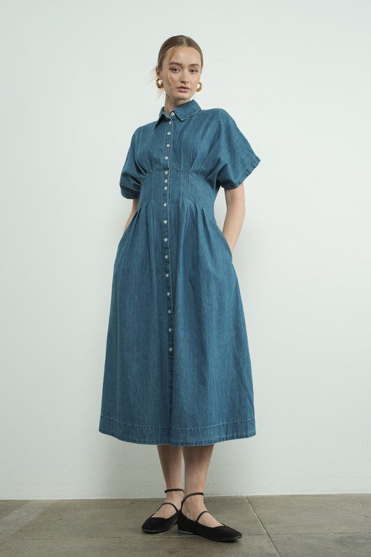 Marsha Dress in Denim