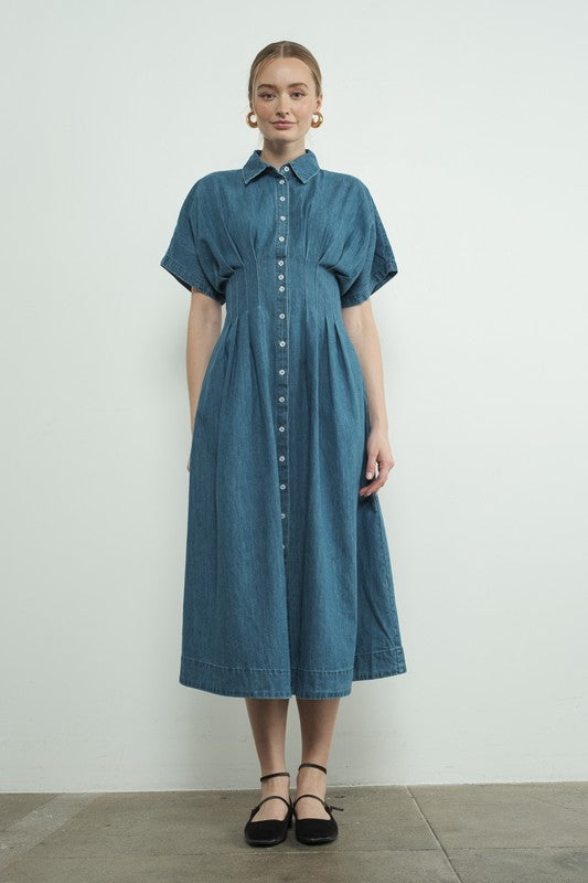 Marsha Dress in Denim