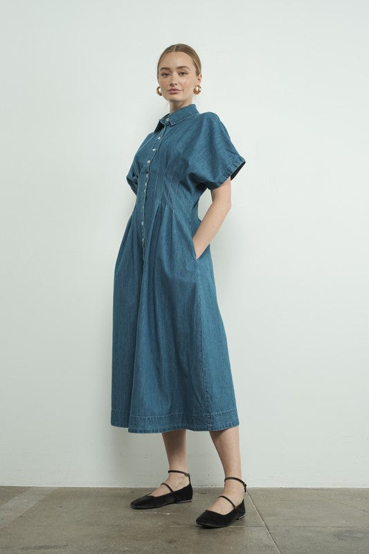Marsha Dress in Denim