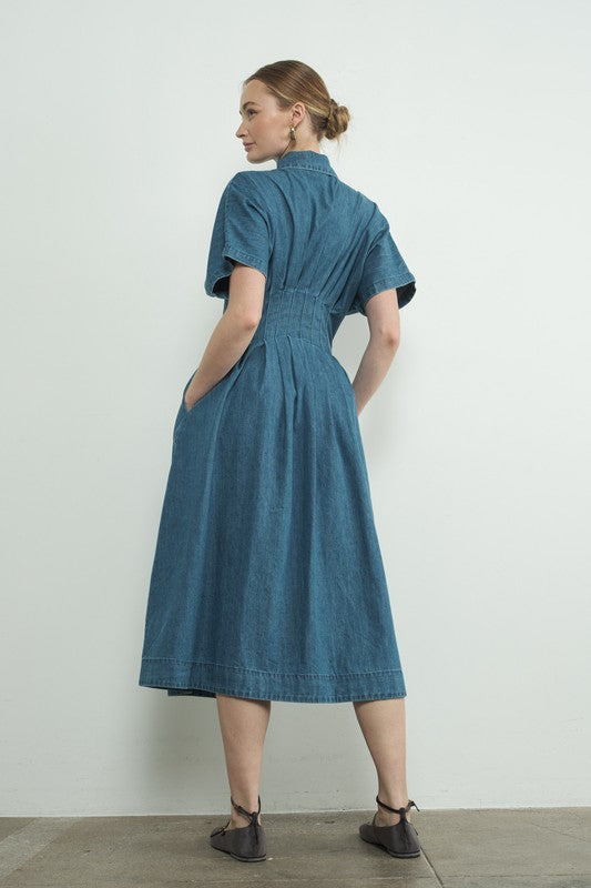 Marsha Dress in Denim
