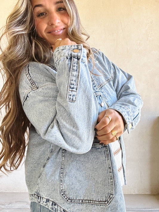 Kesley Denim Jacket in Light Wash