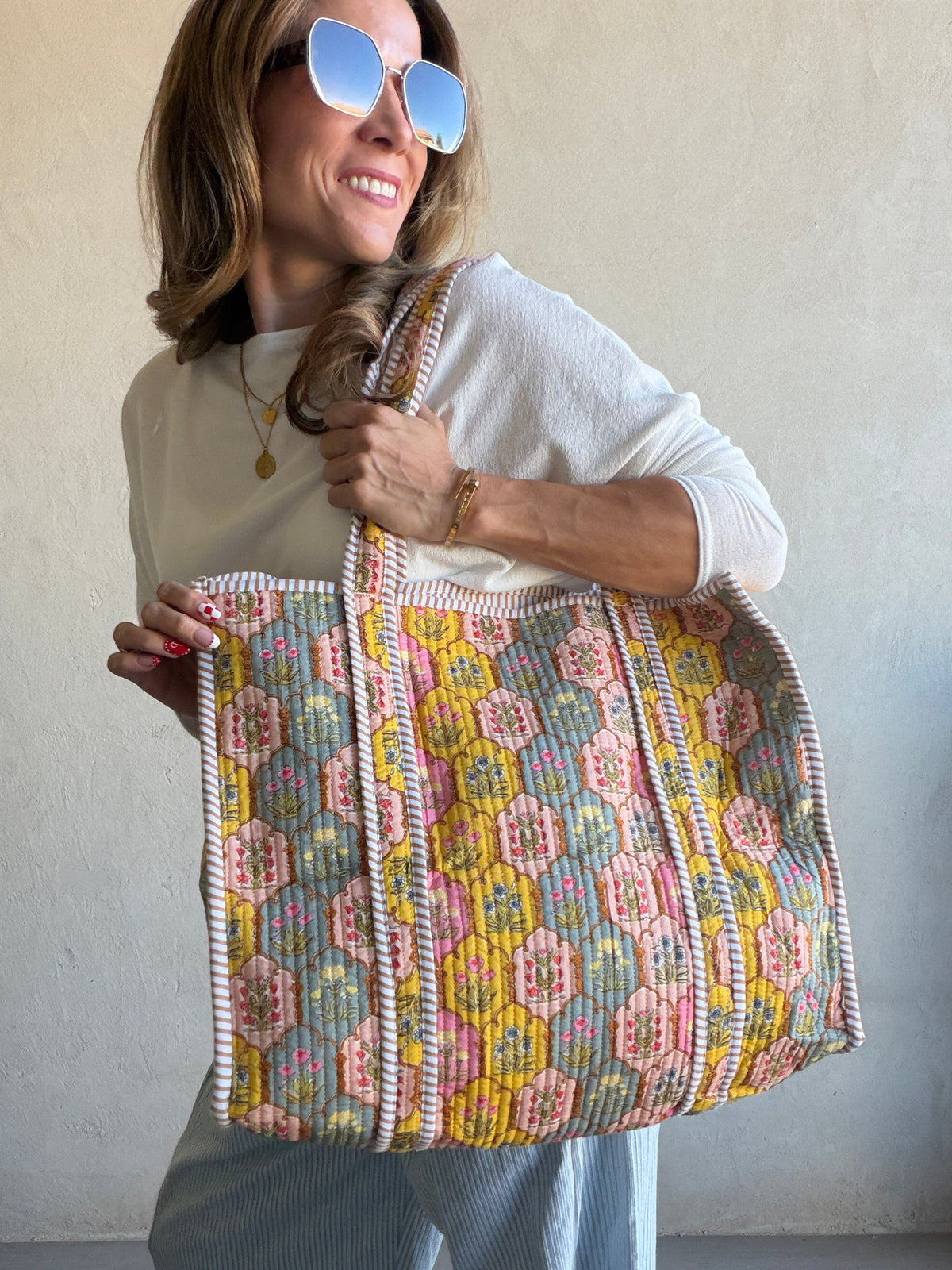 Sofia Quilted Tote Bag