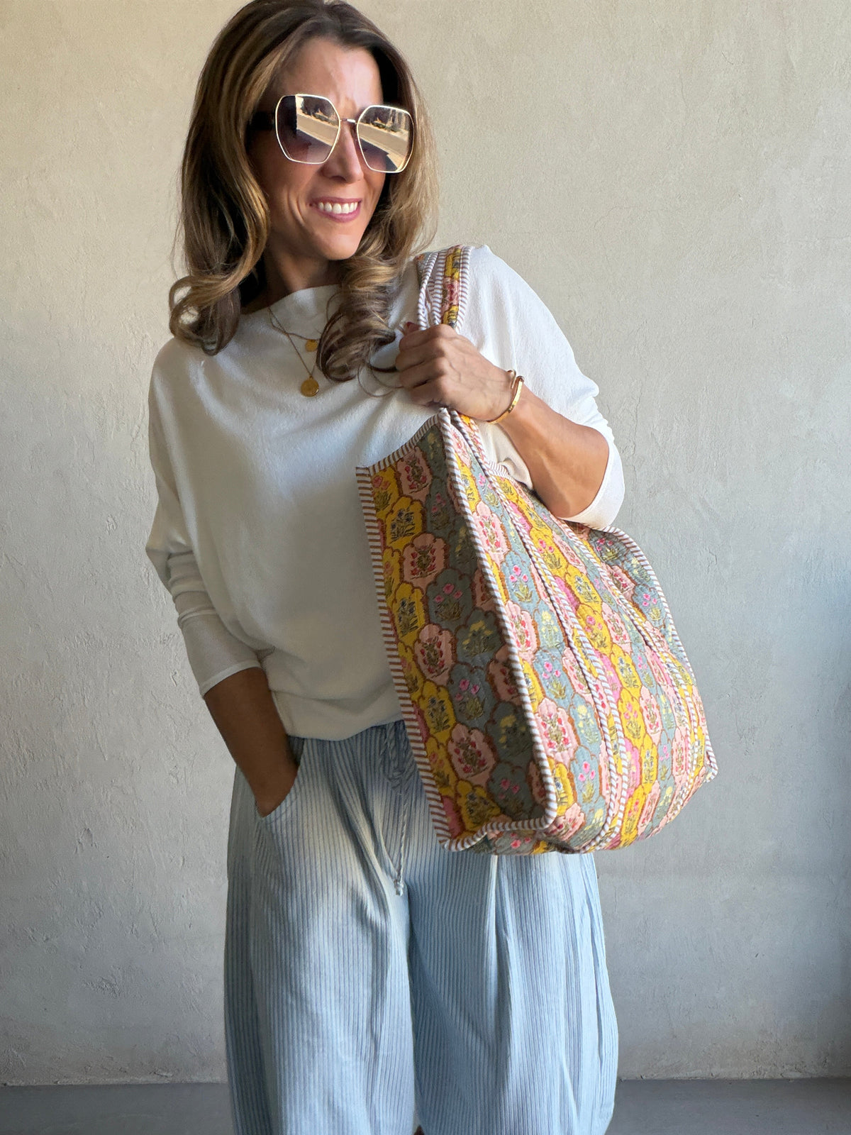 Sofia Quilted Tote Bag