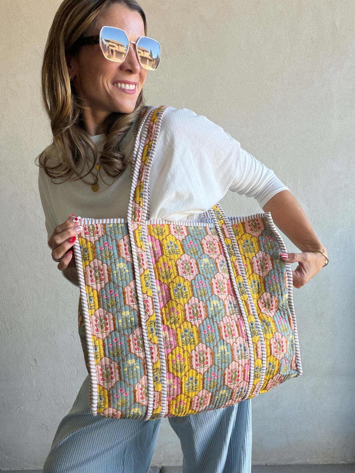 Sofia Quilted Tote Bag
