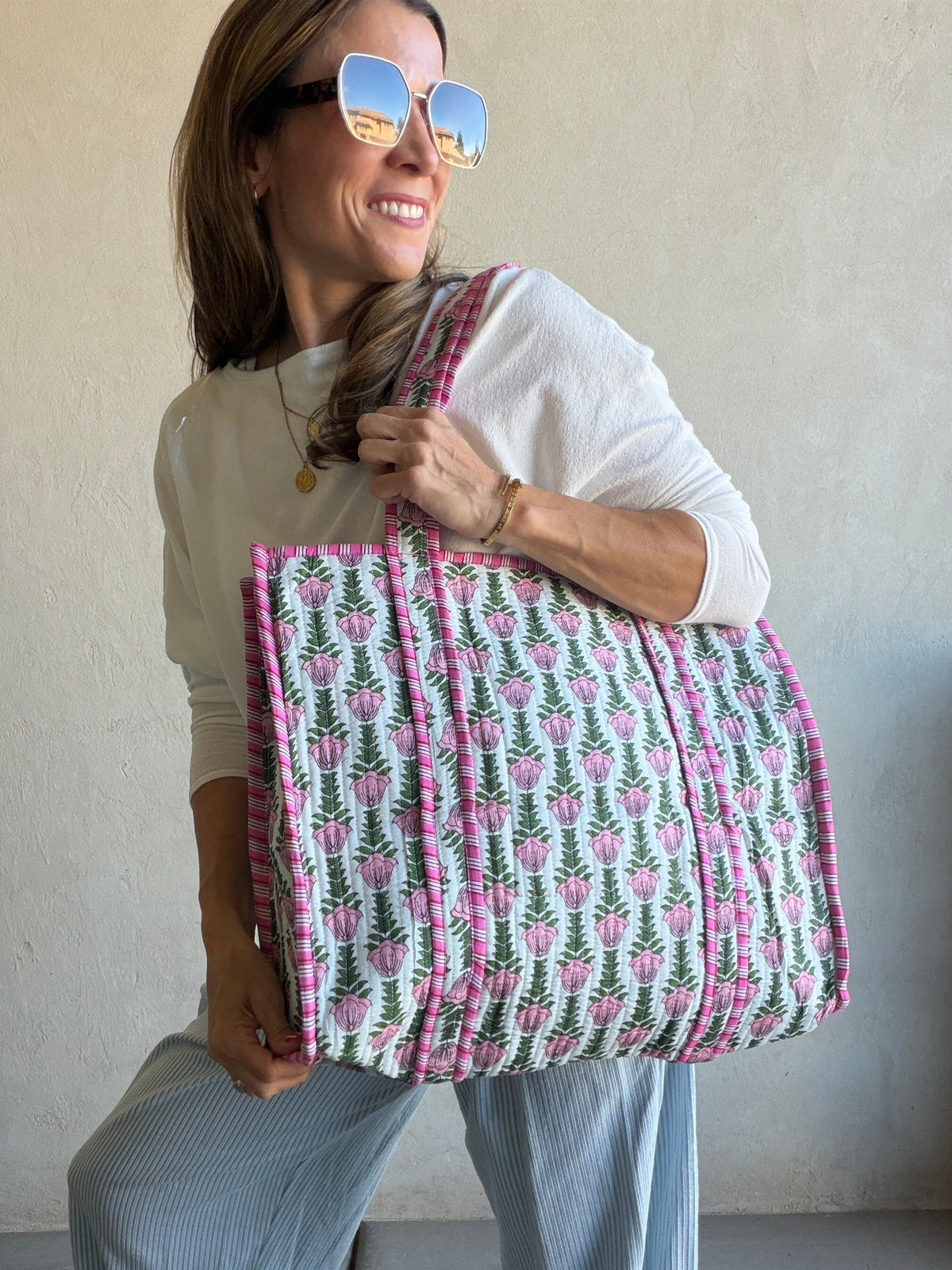 Clementine Quilted Tote Bag