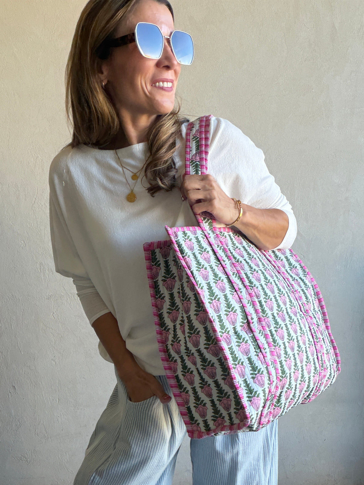 Clementine Quilted Tote Bag