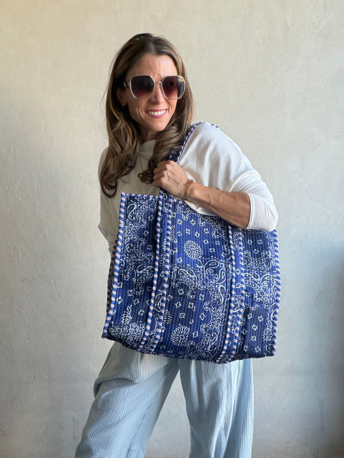 Dahlia Quilted Tote Bag