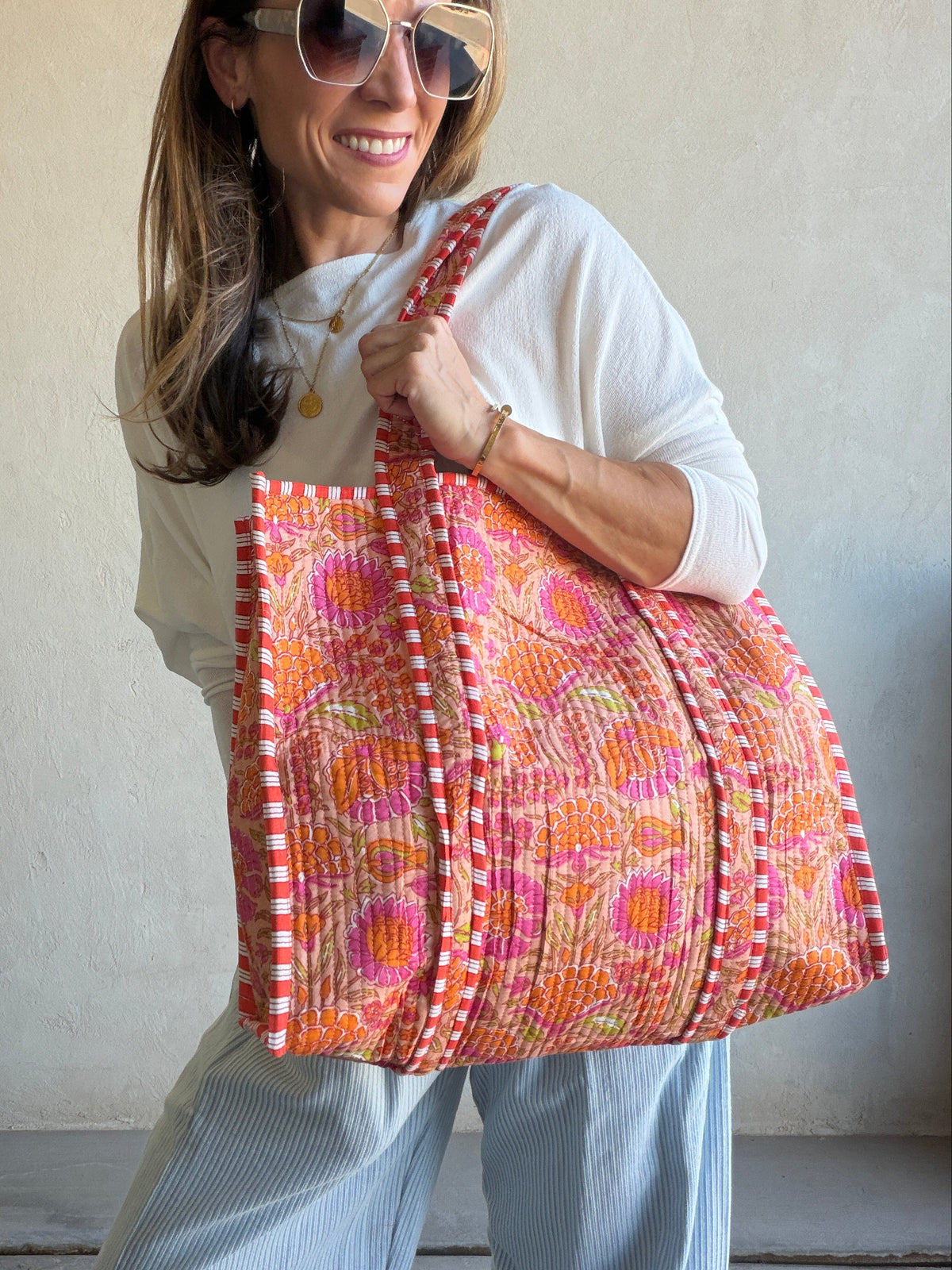 Eliana Quilted Tote Bag