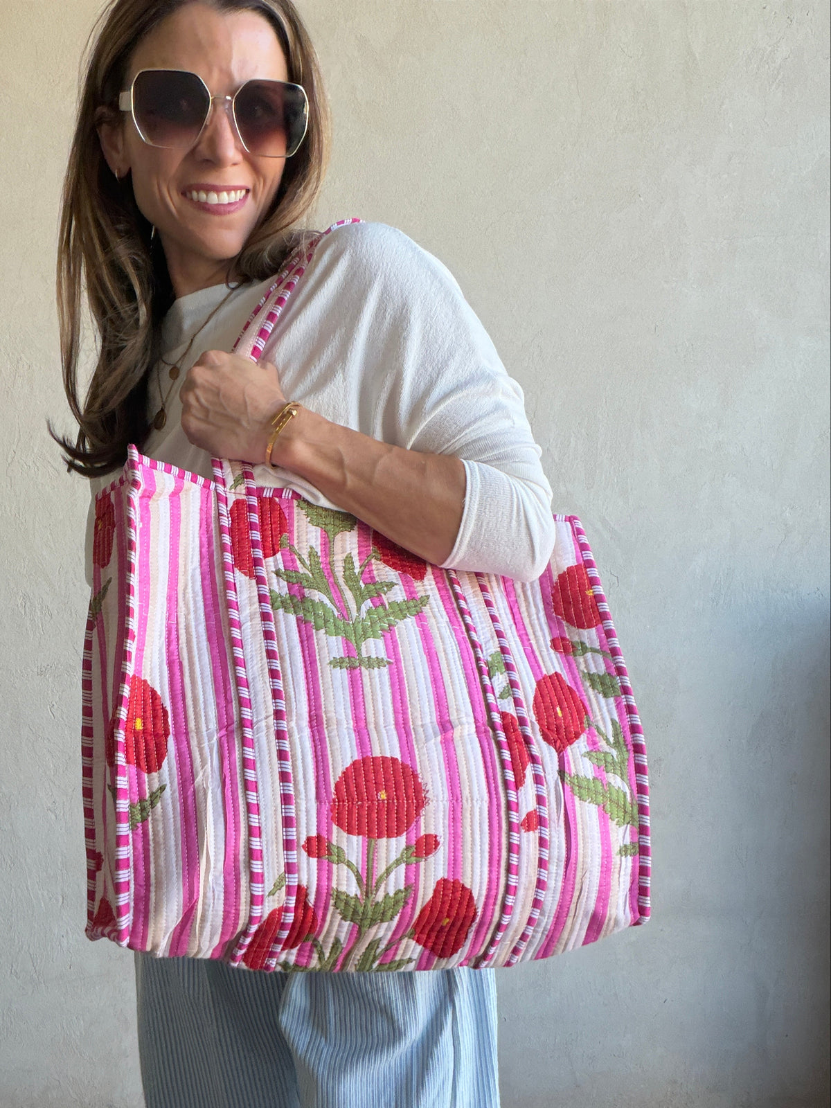 Eliza Quilted Tote Bag