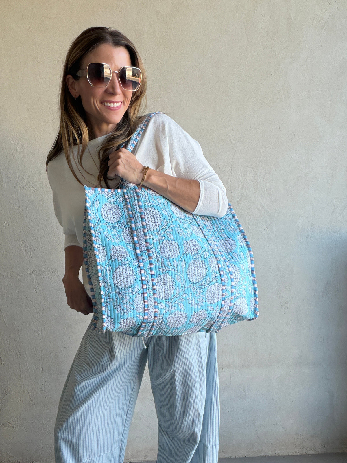 Evelyn Quilted Tote Bag