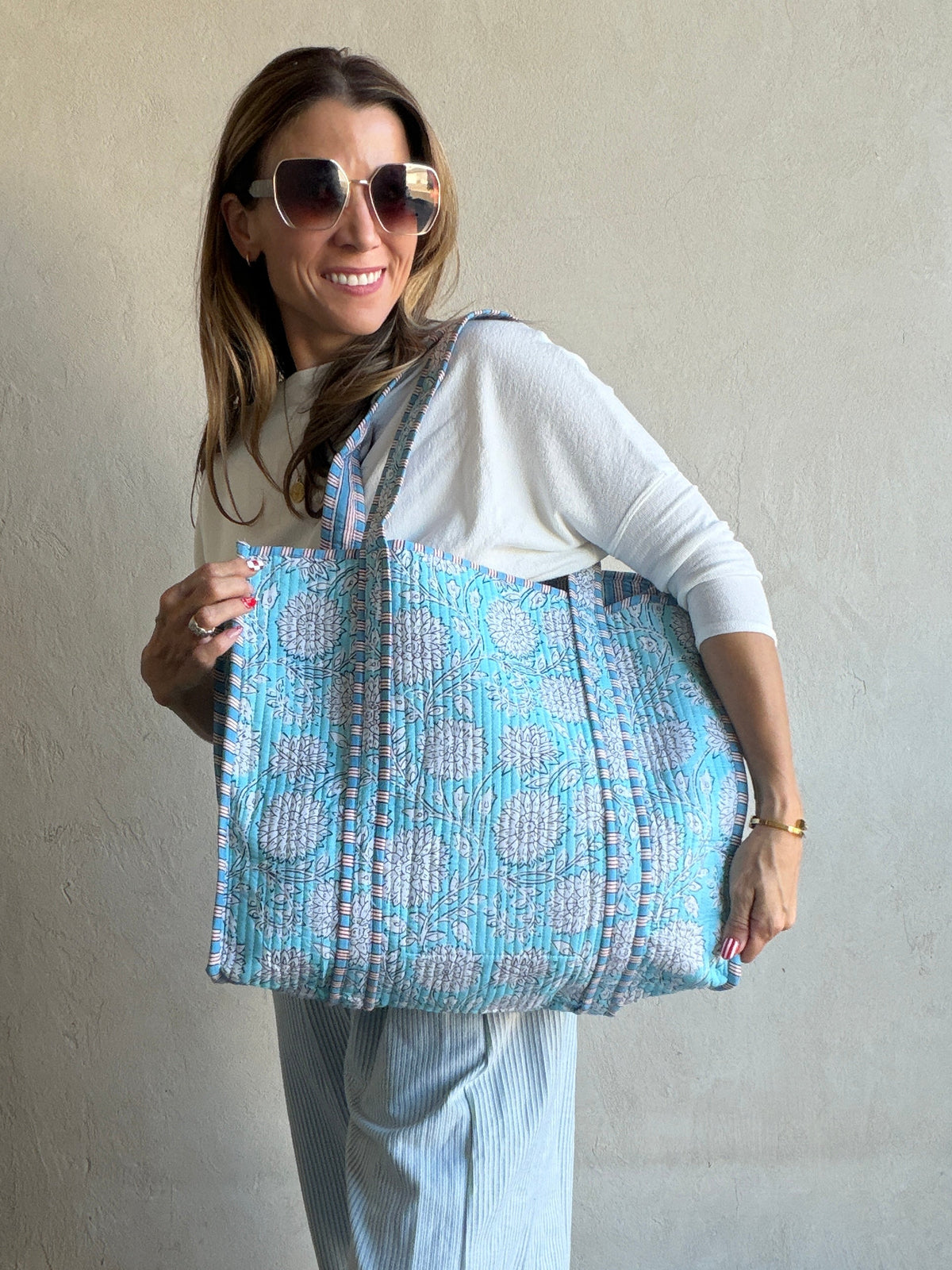 Evelyn Quilted Tote Bag