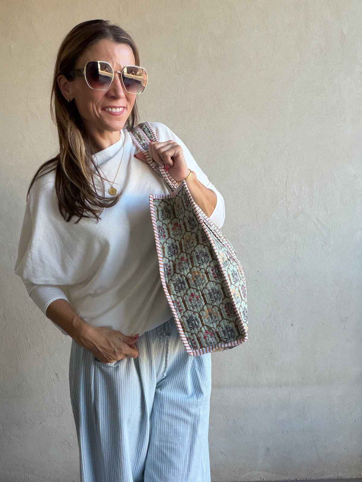 Lori Quilted Tote Bag