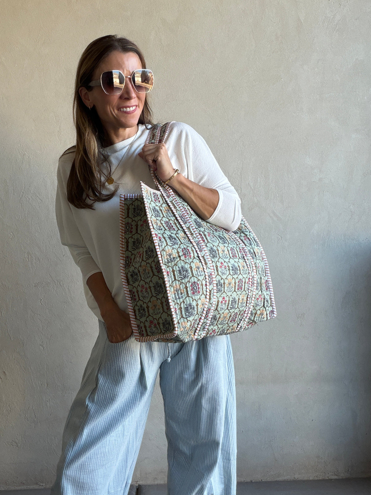 Lori Quilted Tote Bag