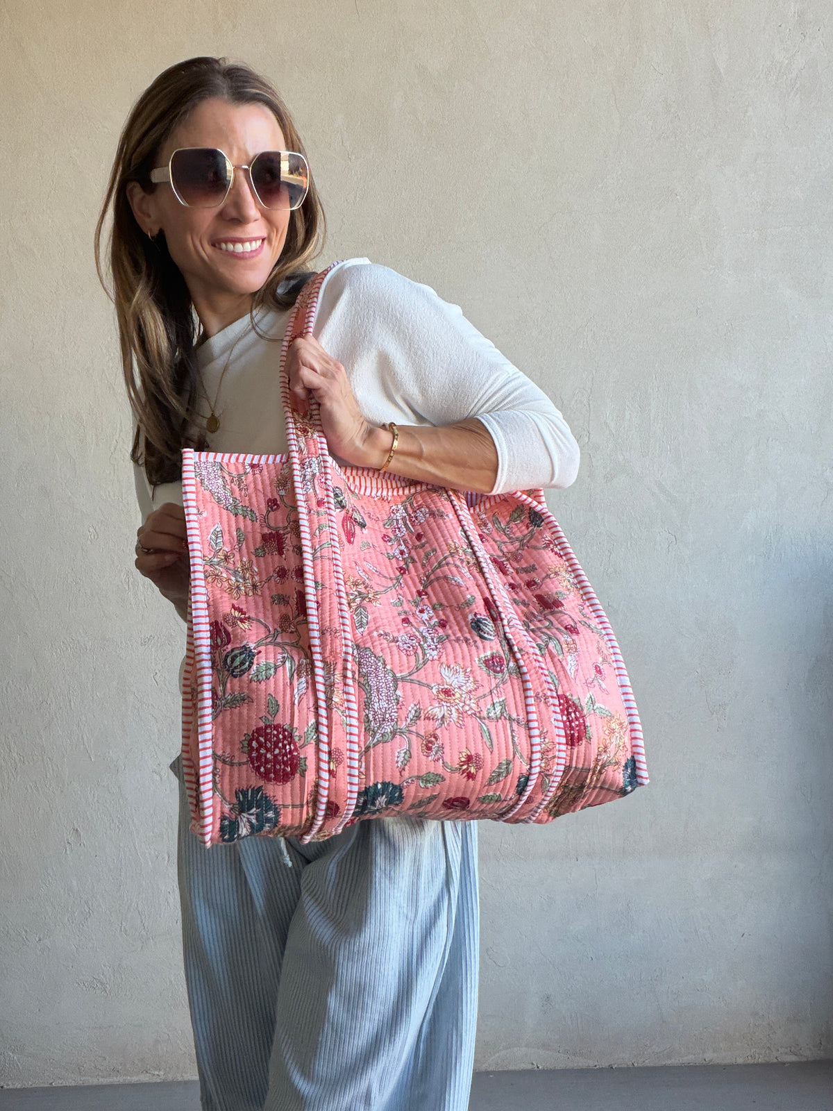 Aubri Quilted Tote Bag