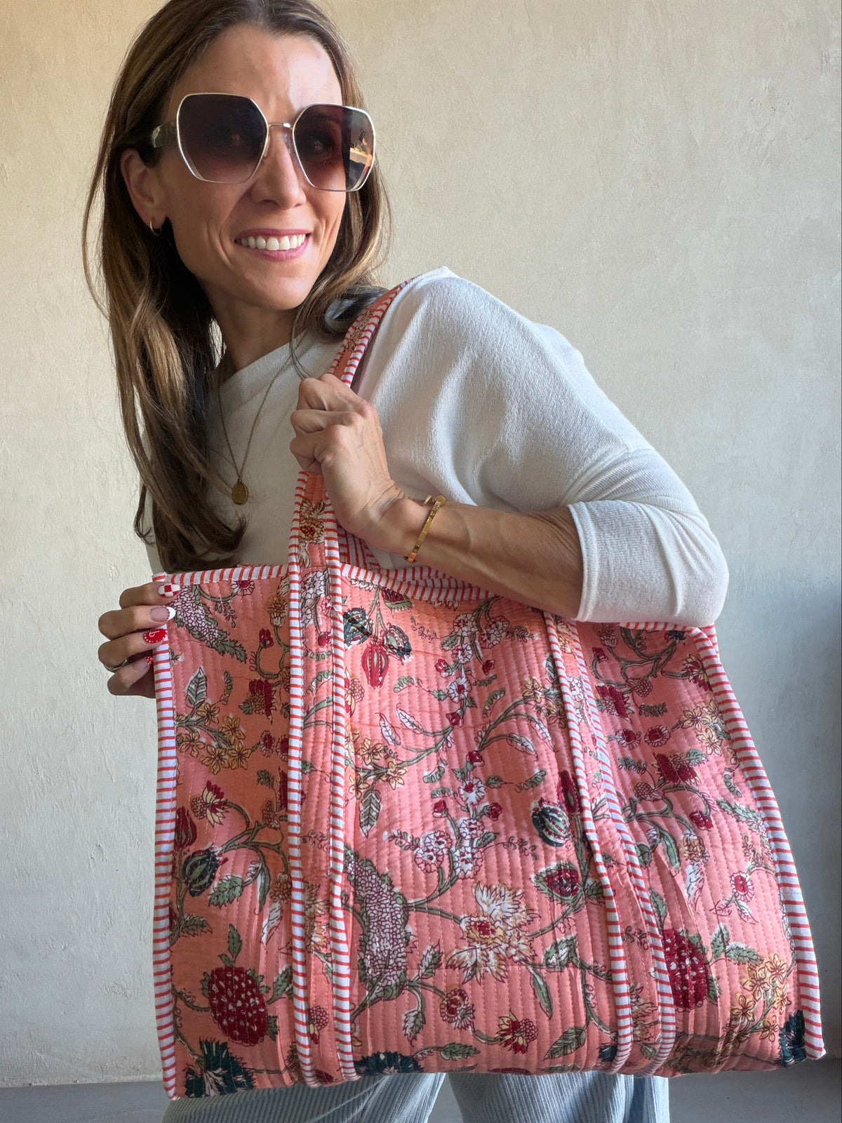 Aubri Quilted Tote Bag