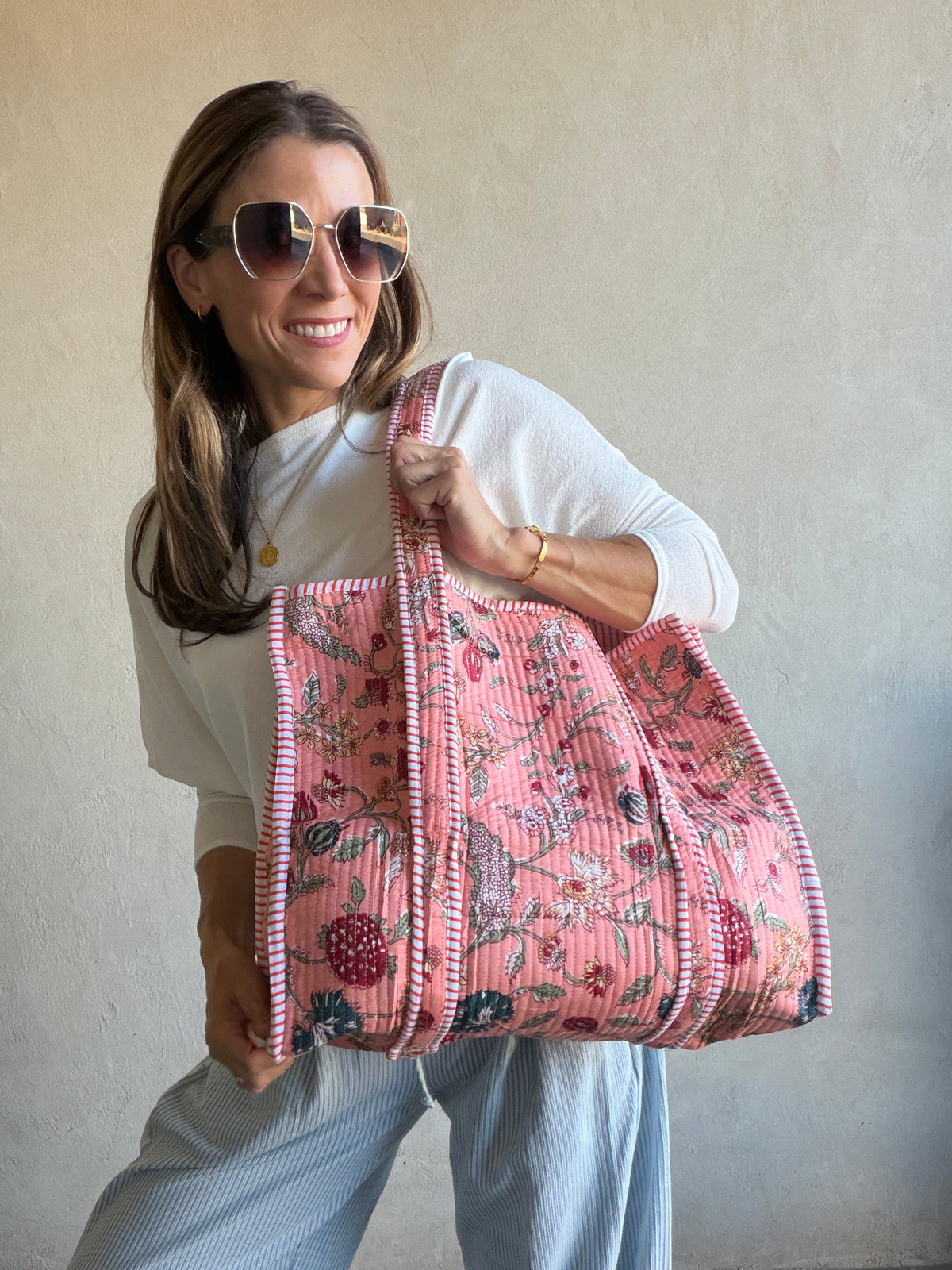 Aubri Quilted Tote Bag