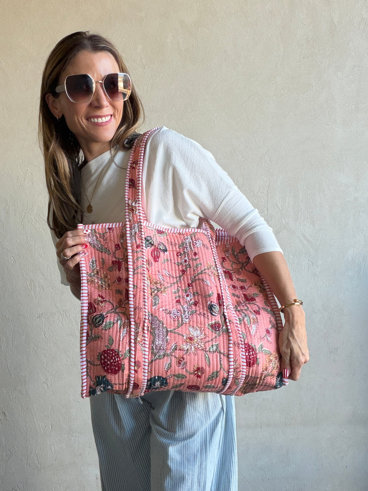 Aubri Quilted Tote Bag
