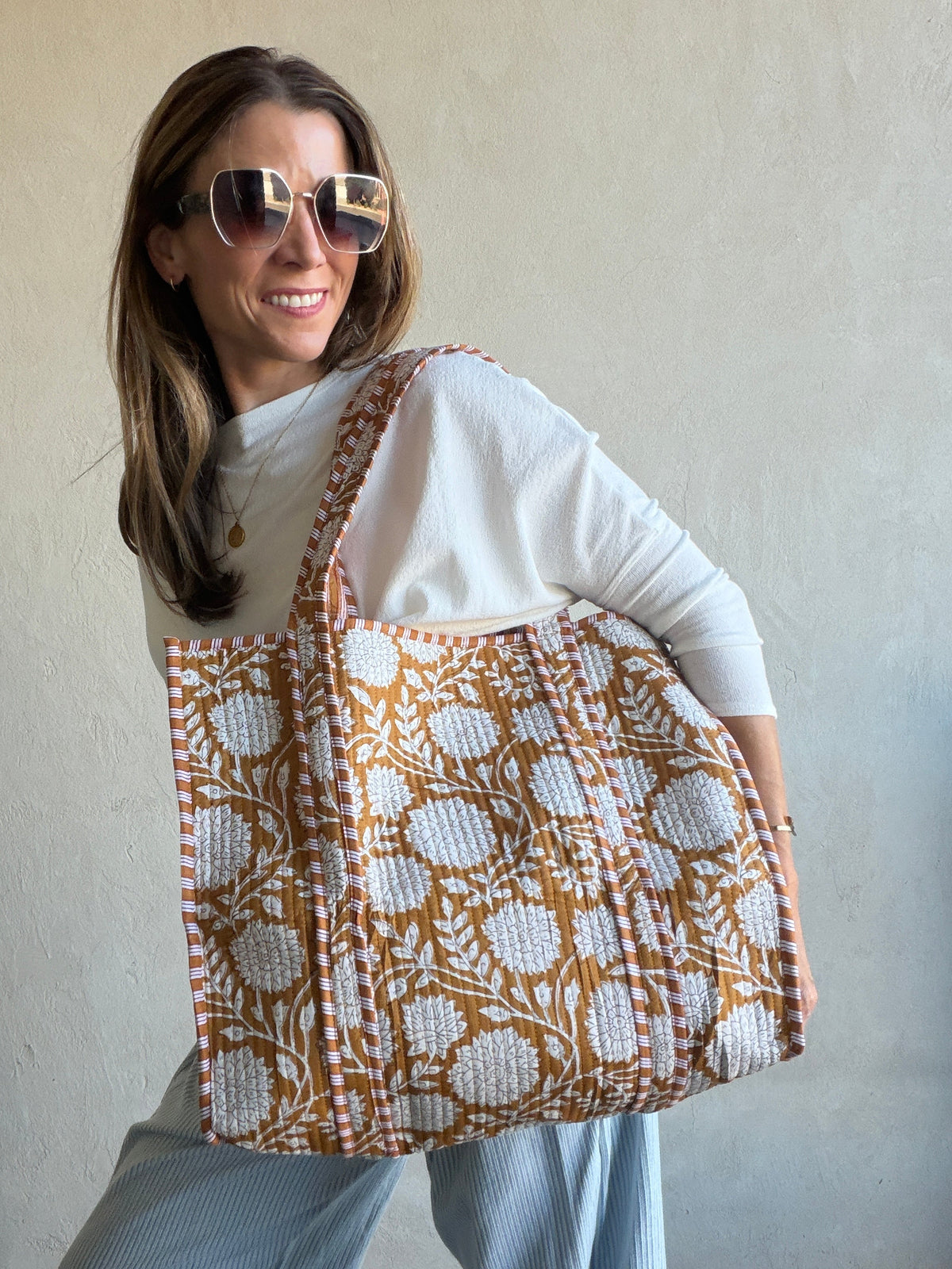 Annabeth Quilted Tote Bag