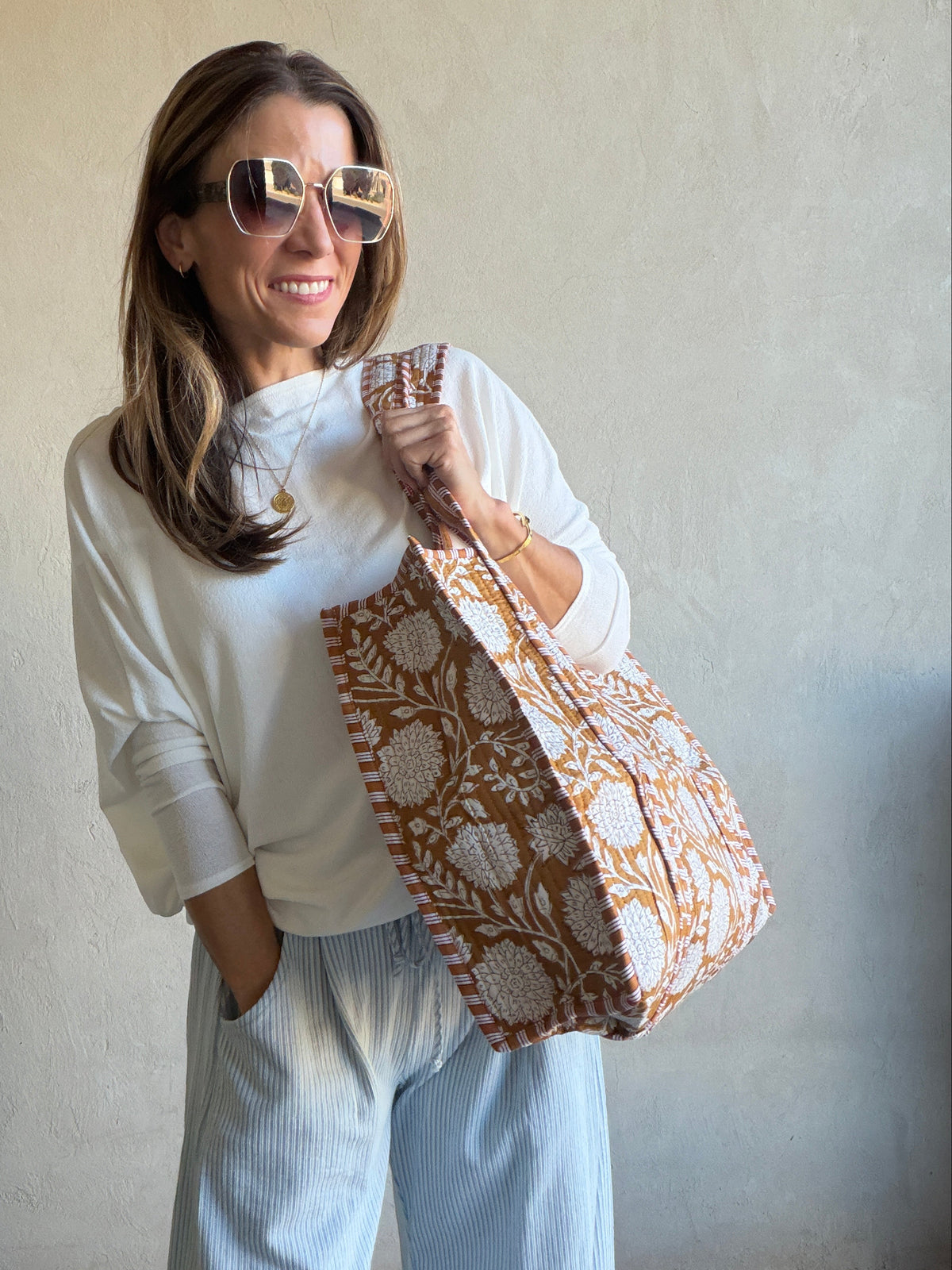 Annabeth Quilted Tote Bag